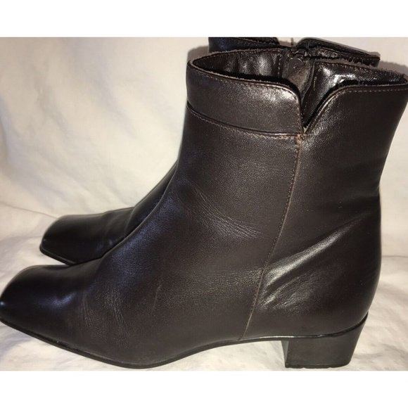 Sesto Meucci Samoa Bootie Espresso Nappa Leather 6M MSRP $240 EUC - Picture 1 of 11